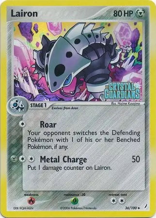 EX Crystal Guardians Lairon #36/100 reverse holo